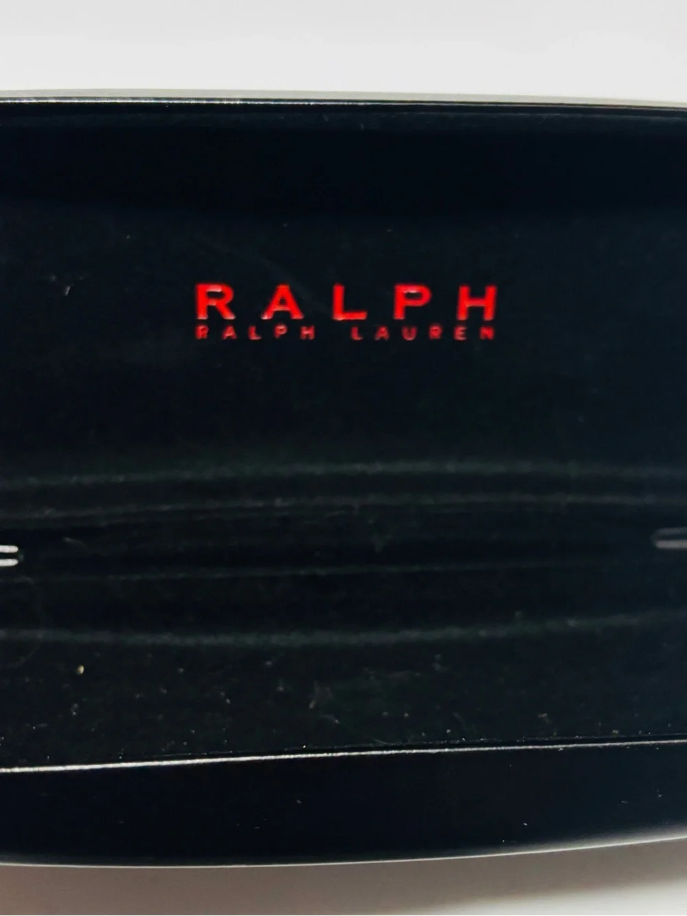 Ralph Lauren Black Embossed Leather Eyewear Case